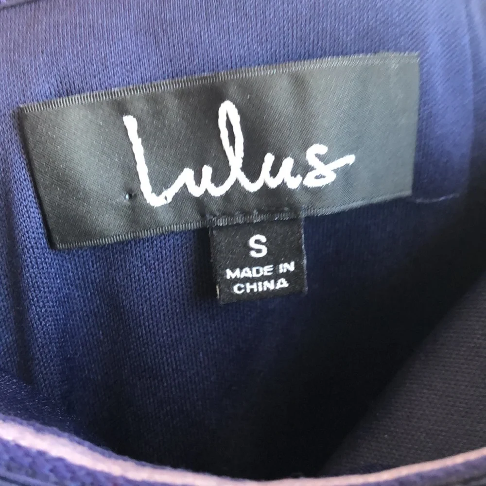 Lulu’s Lots of Love navy blue strapless dress - Picture 5 of 8